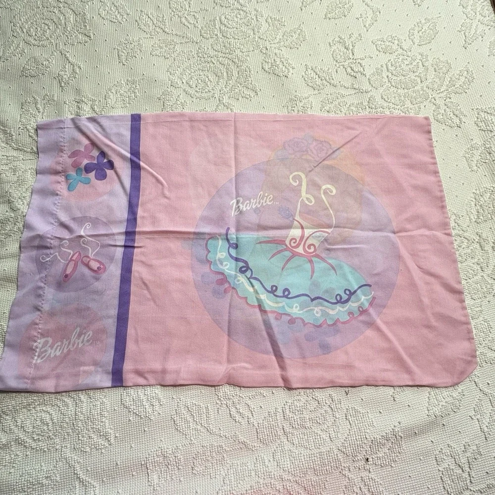 Mattel Barbie Ballerina Ballet Theme Twin Sheet Set Dan River 2001 Y2K